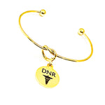 DNR Goldtone Bracelet, DNR Medical Notice Charm, Medical Caduceus Charm, Do Not Resuscitate Notice, Do Not Resuscitate Charm, DNR Jewelry,