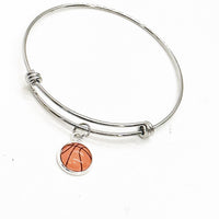 Basketball Charm Bracelet, Basketball Mom Gift, Basketball Player, Basketball Gift For Her, Wife Gift, Team Mom, Coach’s Wife, Jewelry Gifts