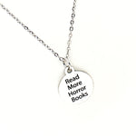 Read More Horror Books Charm Necklace, Horror Book Lover, Gift For Her, English Teacher Gift, Literature Lover, Author Gift, Book Lover