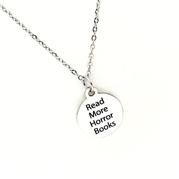 Read More Horror Books Charm Necklace, Horror Book Lover, Gift For Her, English Teacher Gift, Literature Lover, Author Gift, Book Lover