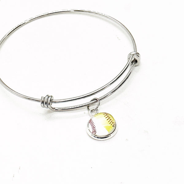 Softball And Baseball Charm Bracelet, Softball And Baseball Mom Gift, Gift For Her, Wife Gift, Team Mom, Coach’s Wife, Jewelry Gifts