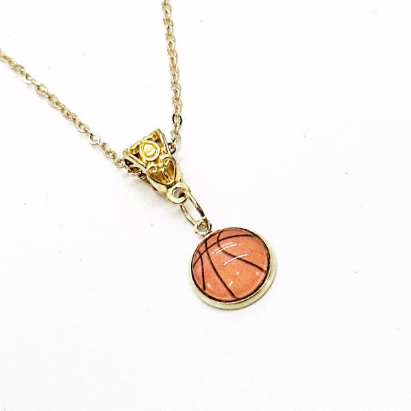 Basketball Pendant Necklace, Basketball Mom, Basketball Player, Basketball Son, Basketball Daughter, Mom Gift, Wife Gift Her, Sports Mom