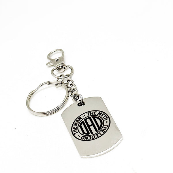 Dad The Man The Myth The Legend Clip On Keychain, Dad Gift, Fathers Day Gifts, Dad Birthday, New Daddy, Gift For Him, Husband Gift, New Car