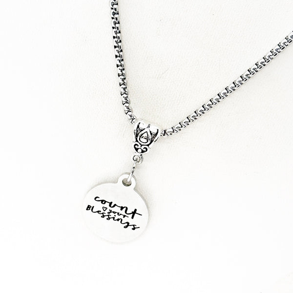 Count Your Blessings Pendant Necklace, Graduation Gift, Son Gift, Daughter Gift, Going To College, Gift For Her, Gift For Him