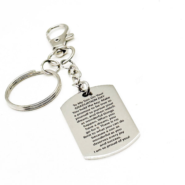 Son Graduation Gift Clip On Keychain, I Am So Proud Of You, New Car, Going To College, Dream Big Dreams, Motivation, Encouragement