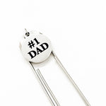 Number One Dad Bookmark, No 1 Dad, Charm Bookmark, Fathers Day Gift, Dad Birthday, Gift For Him, Husband Gift, New Dad Birth Gift