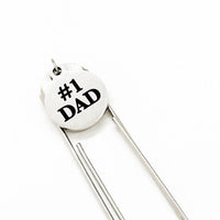 Number One Dad Bookmark, No 1 Dad, Charm Bookmark, Fathers Day Gift, Dad Birthday, Gift For Him, Husband Gift, New Dad Birth Gift