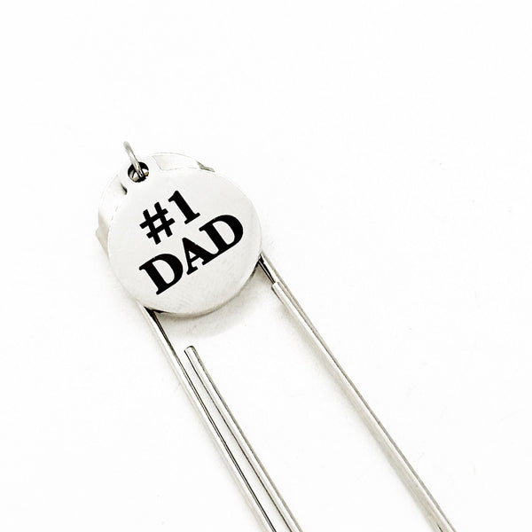 Number One Dad Bookmark, No 1 Dad, Charm Bookmark, Fathers Day Gift, Dad Birthday, Gift For Him, Husband Gift, New Dad Birth Gift