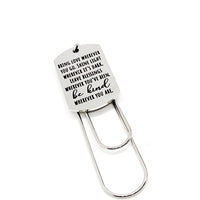 Bring Love Shine Light Be Kind Charm Bookmark, Planner Gift, Reader Gift, Encouraging, Motivating, Spread Kindness, Be Kind Wherever You Are