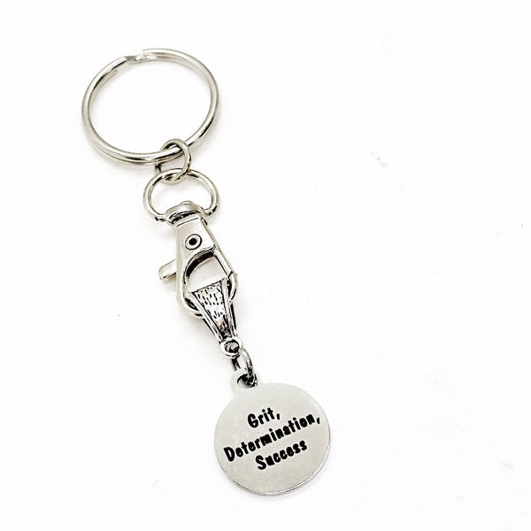 Grit Determination Success Keychain, Motivation Gift, Encouragement, Son Gift, Daughter Gift, Entrepreneur, Graduation, Going To College