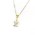 You Were Made To Make A Difference Goldtone Necklace, Affirmation Gift, Encouraging Her, Motivating, Daughter, Wife, Going To College