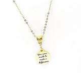 You Were Made To Make A Difference Goldtone Necklace, Affirmation Gift, Encouraging Her, Motivating, Daughter, Wife, Going To College