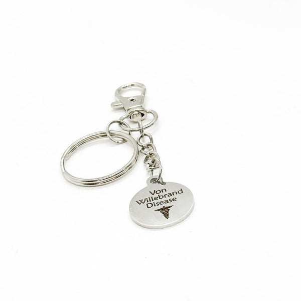 Von Willebrand Disease Medical Condition Clip On Charm Keychain, Medical Condition Awareness, Gift For Her, Wife, Daughter, Granddaughter
