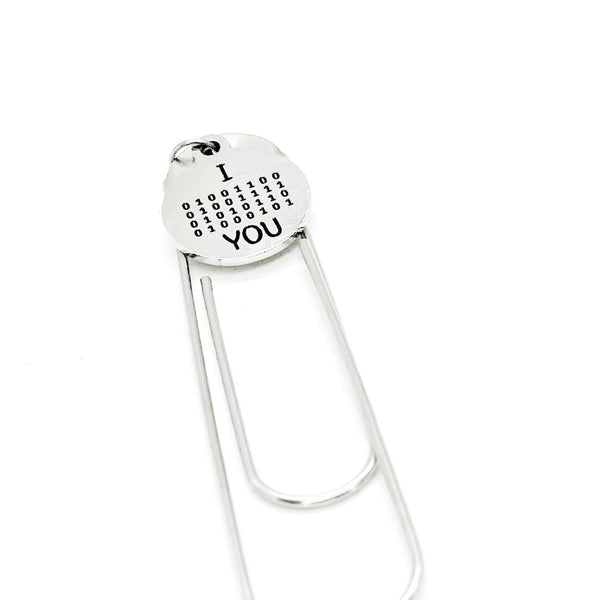 I Love You Charm Paperclip Bookmark, Binary Code Letters, Computers And You, Computer Science Major, Programmer, Developer, College Student