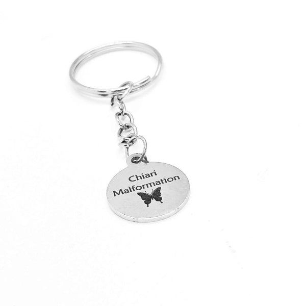 Chiari Malformation Butterfly Charm Keychain, Medical Condition, Chiari Malformation Notice, Brain Condition, Gift For Her, Daughter