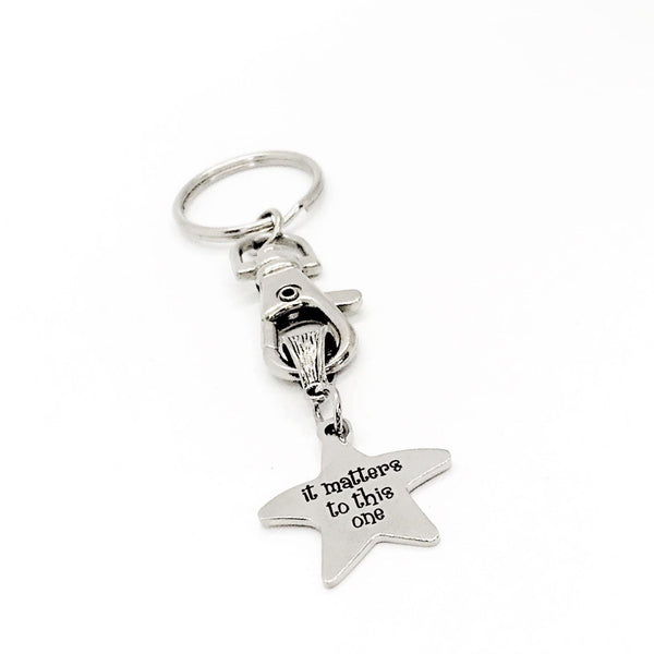 It Matters To This One Charm Keychain, Teacher Gift, Nurse Gift, Caregiver Gift, Coach Gift, Each One Is Important, You Make A Difference