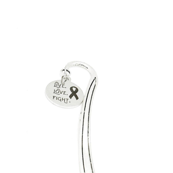 Live Love Fight Charm Bookmark, Stem Hook Bookmark, Fighting Cancer, Cancer Awareness, Chemotherapy Gift, Chemotherapy Support, Friend Gift