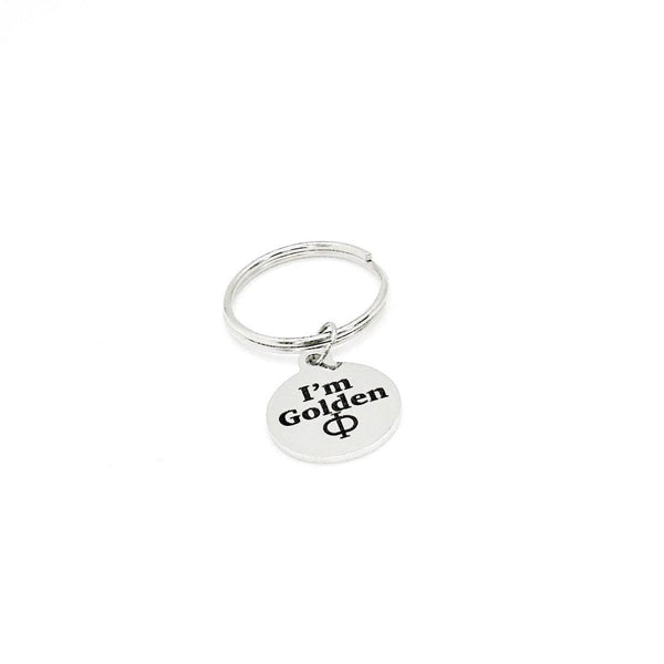 I’m Golden Phi Charm Keychain, Math Major, Math Student Gift, Greek Letter Phi, Mathematics, Math Lover, Math Teacher, Wife Gift, Math Funny