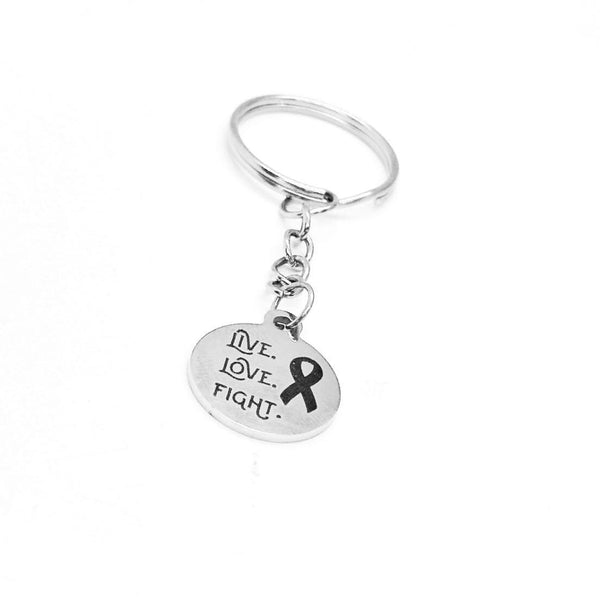 Live Love Fight Charm Keychain, Fighting Cancer, Cancer Awareness, Cancer Diagnosis, Chemotherapy Gift, Gift For Her, Gift For Him