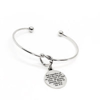 Above All Wear Love Cuff Charm Bracelet, Colossians 3 14, Love Gift, Scripture, Bible Verse, Graduation Gift, Faith Gift, Christian Jewelry