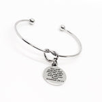 Seek God With All Your Heart Cuff Charm Bracelet, Jeremiah 29 13, Scripture Jewelry, Faith Gift Her, Bible Verse, Wife, Daughter, Christian