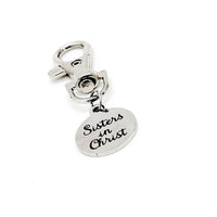 Sisters In Christ Clip On Charm, Bible Study Group, Faith Gift, Christian Woman, Baptism Gift, Ladies Sunday School Group, Prayer Group Gift