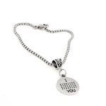 I Love You Charm Bracelet, Binary Code, CS Major, Girls In STEM, Student, Going To College, Daughter Gift For Her, You And Computers