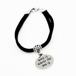 Home Is Where The Dog Is Black Faux Suede Bracelet, Dog Lover Gift, Dog Owner, Love My Dog, Wife Gift, Daughter Gift, Mom Gift