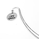 Merry Christmas Charm Bookmark, Christmas Reading, Planner Bookmark, Bible Bookmark, Stocking Stuffer, Wife Gift, Reader Gift for Her