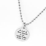 A Cord Of Three Strands Is Not Easily Broken Necklace, Ecclesiastes 4 12 Charm, Wedding Jewelry, Christian Marriage, Faith Quotes