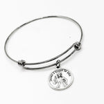 Jesus I Trust In You Charm Bangle Bracelet, Give Us Thy Mercy, Faith Gift, Christian Prayer Gift For Her, Bible Study, Womens Group Gifts,