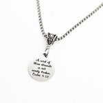 A Cord Of Three Strands Is Not Easily Broken Necklace, Ecclesiastes 4 12, Marriage Gift, Wedding Gift, You Me And God, Christian Marriage
