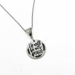 God Will Be Our Peace Charm Necklace, Faith Gift, Believer Gift, He Will Be Our Peace, Christian, Sunday School Gift, Bible Study, Church