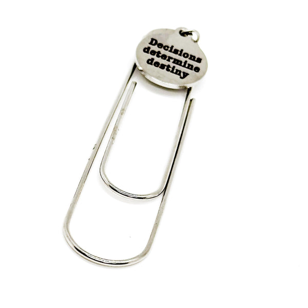 Decisions Determine Destiny Charm Bookmark, Motivating Gifts, Make Smart Decisions, Make A New Choice, Son Gift, Daughter Gift, Fresh Start