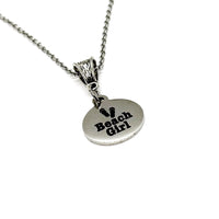 Beach Girl Pendant Necklace, Friend Gift, Wife Gift, Mom, Daughter, Girls Trip, Love The Beach Gift For Her, Beach Jewelry, Summer Jewelry