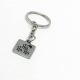 Ho Ho Ho Charm Key Chain, Santa Gift, Fun Keychain, Friend Gift, Husband, Wife, Mom, Dad, Christmas Present, Stocking Stuffer