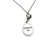Guardian Angel Protect Us Charm Pendant Necklace, Believer Gifts, Faith Jewelry, Catholic Saint Gifts, Faith Gifts, Watching Over