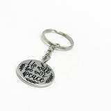 He Will Be Our Peace Charm Key Chain, God Is Our Peace, Bible Quote, Scripture Gift, Christian Faith, Believer Gift, Difficult Times Gift