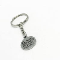 We Must Keep Our Eyes On Jesus Charm Key Chain, Hebrews 12 2, Believer Gift, Faith, Christian Quote, Difficult Times, Sickness, Tough Times