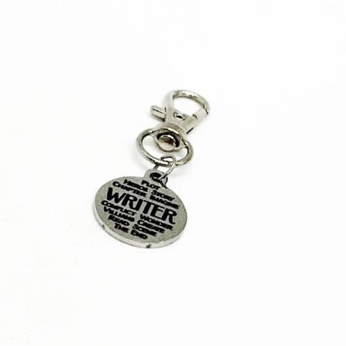Writer Words Clip On Charm, Aspiring Author Gift, Writing My Novel, Gift For Her, Gift For Him, Wife, Husband, Son, Daughter, Literature