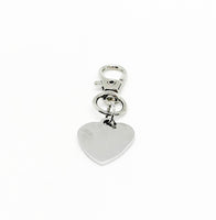 Customizable Heart Clip On Charm, Customization Request, Key Chain, Backpack Charm, Your Message, Customized Gifts, Purse Charm, Your Text
