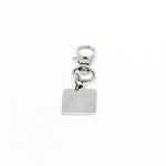 Customizable Square Clip On Charm, Customization Request, Key Chain, Backpack Charm, Your Message, Customized Gifts, Purse Charm, Your Text