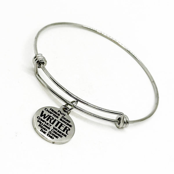 Writer Words Charm Bracelet, Aspiring Author, Literature Lover, Book Deal Gift, Book Dreams, Gift For Her, Daughter, Wife, Friend, Mom