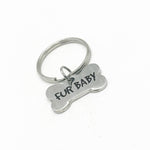 Fur Baby Charm Key Chain, Dog Bone Charm, Dog Collar Charm, Dog Lover, Dog Owner Gift, Gift For Her, Gift For Him, Dog Adoption Gift, Puppy