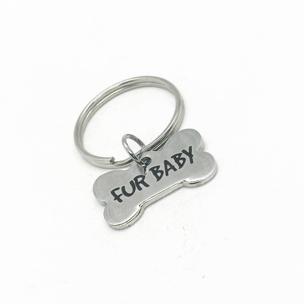 Fur Baby Charm Key Chain, Dog Bone Charm, Dog Collar Charm, Dog Lover, Dog Owner Gift, Gift For Her, Gift For Him, Dog Adoption Gift, Puppy