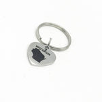 My Home State Charm Key Chain, Planner Gift, My Heart Is In My Home State, Remembering Home, Home State Pride, My Heart Is In, Moving Away