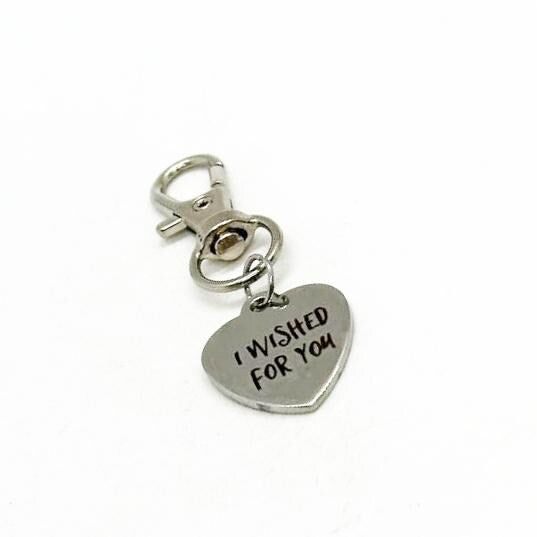 I Wished For You Clip On Charm, Gift For Her, Daughter, Wife, Bag Charm, Gift For Him, Husband, Boyfriend Gift, Girlfriend, Son, Love Gift