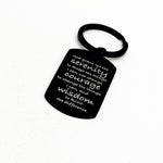 Serenity Prayer Black Engraved Key Chain, Serenity Courage Wisdom, Serenity Prayer Gift, Serenity Prayer Charm, Christian Recovery, Believer