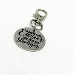 You Are Stronger Clip On Charm, It Doesn't Get Easier, You Get Stronger, Key Chain Charm, Bag Charm, Motivational, Encouragement, Dream Big