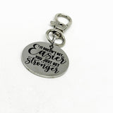 You Are Stronger Clip On Charm, It Doesn't Get Easier, You Get Stronger, Key Chain Charm, Bag Charm, Motivational, Encouragement, Dream Big